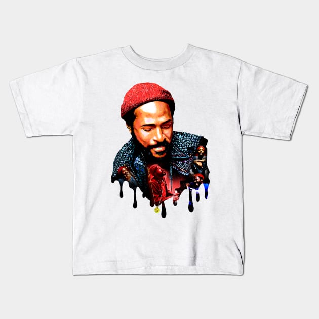 MARVIN GAYE Kids T-Shirt by Wkenca Barada